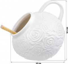 Банка для соли с деревянной ложкой «Розы» - Фото 1