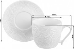 Набор чайный на 6 персон «Розы» - Фото 1