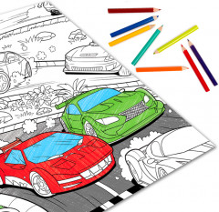 Гоночный трек. Раскраска-гигант - Фото 2