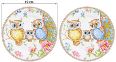 Набор тарелок десертных «Совушки» - Фото 1