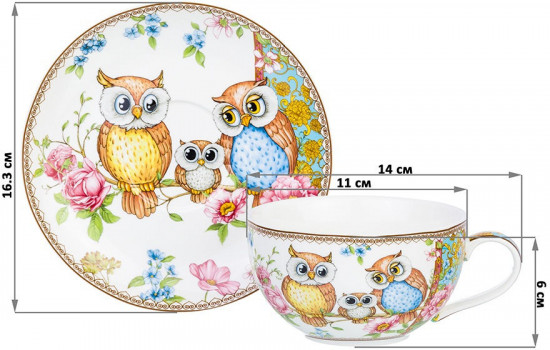 Набор для капучино «Совушки»