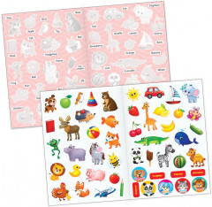 Наклейки многоразовые «Первые английские слова» - Фото 1