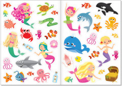 Многоразовые наклейки «Прекрасные русалки» - Фото 3