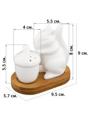 Набор для специй с подставкой «Белочка» - Фото 1