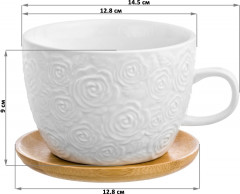 Кружка для капучино и кофе латте «Розы» - Фото 1