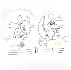 Львёнок. Раскраска с наклейками - Фото 2