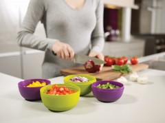 Набор мисок для хранения "Prep&Store" (4шт), зеленый/фиолет - Фото 3