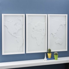 Декоративное панно для стен «Mapster» (3 элемента), белое - Фото 3