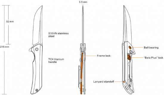 Нож складной «Hussar M121-TZ»