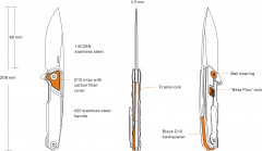 Нож складной «P875-SZ» - Фото 2
