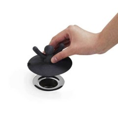 Пробка для ванны и раковины «Buddy», черная - Фото 2