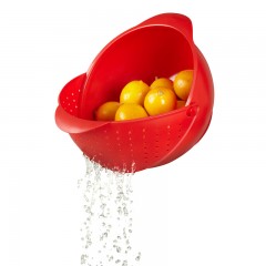 Миска — дуршлаг «Rinse», красная - Фото 2