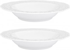 Набор тарелок суповых «Белый узор» - Фото 1