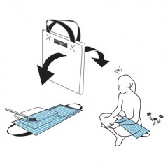 Сумка — коврик для ланч — бокса, черная - Фото 4