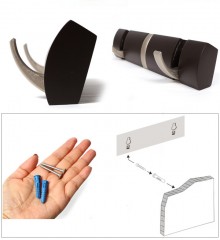 Вешалка настенная горизонтальная «Flip» (8 крючков), белая - Фото 2