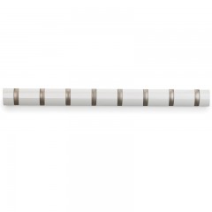 Вешалка настенная горизонтальная «Flip» (8 крючков), белая - Фото 4