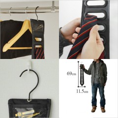 Органайзер для галстуков «Black tie», черный - Фото 1