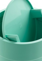 Контейнер мусорный с крышкой «Touch», морская волна - Фото 1