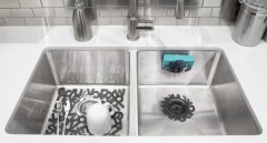 Подложка для раковины малая «Lettera», серая - Фото 1