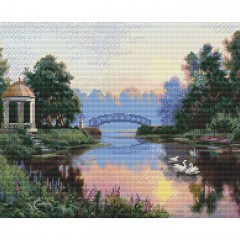 Картина мозаикой «Утренний парк» - Фото 1