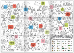 Раскраска-постер «What`s up in the forest. В лесу» - Фото 1