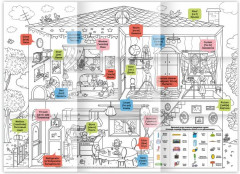 Раскраска-постер «What`s up in the house. В доме» - Фото 1