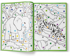 Раскраска по цветным точкам «Зоопарк» - Фото 1