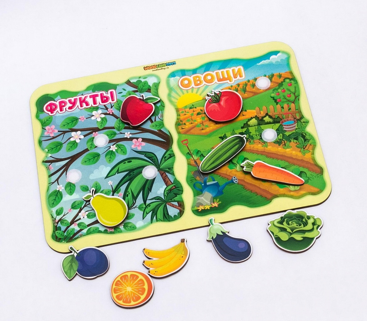 Набор обучающий «Фрукты-овощи» | WoodLandToys | Фото 1