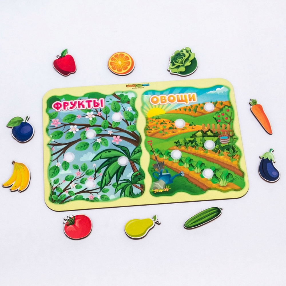 Набор обучающий «Фрукты-овощи» | WoodLandToys | Фото 2