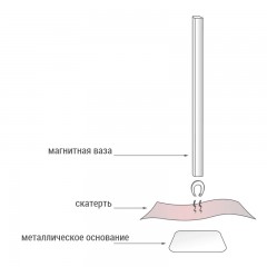 Набор магнитных ваз «Magnetic Vase», серебристый - Фото 1