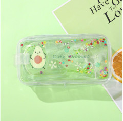 Пенал с жидкостью и блестками «Авокадо с косточкой» - Фото 1