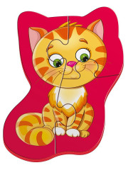 Пазлы магнитные «Кот и щенок» - Фото 1