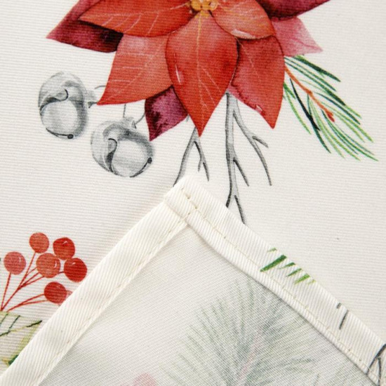Фартук «Christmas red flowers»