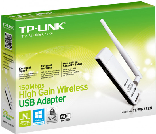 Адаптер Wi-Fi TP-Link TL-WN722N