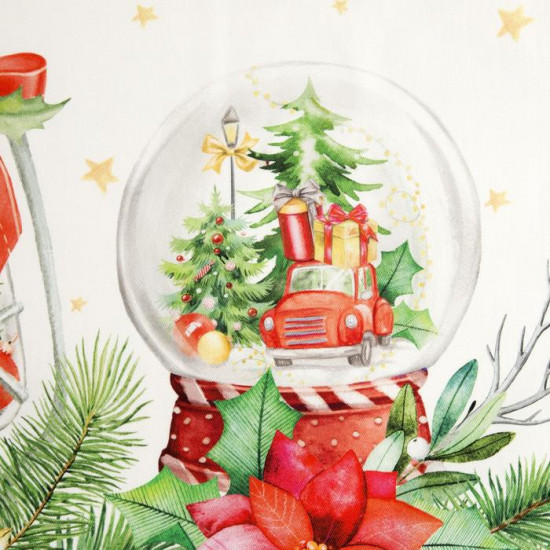 Полотенце «Christmas red flowers»