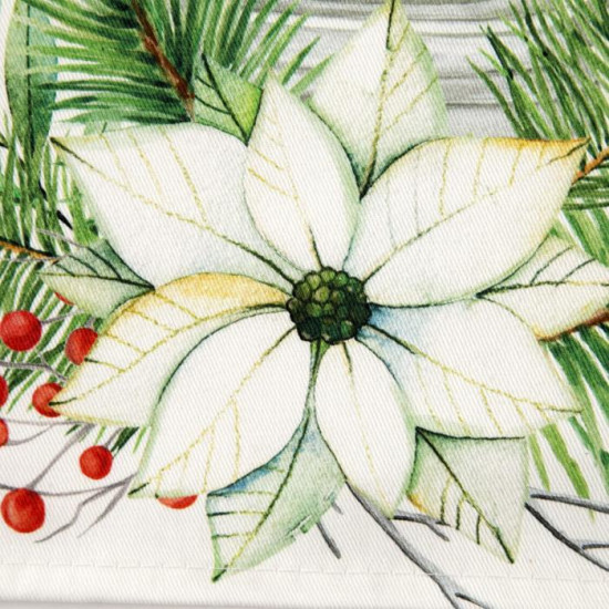 Полотенце «Christmas red flowers»