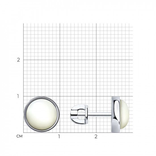 Серьги из серебра с перламутром