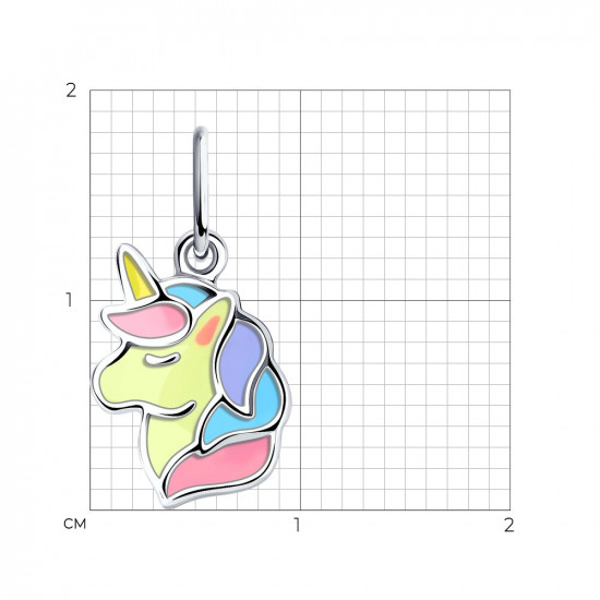 Подвеска из серебра с эмалью