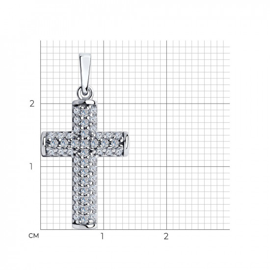 Подвеска из серебра с фианитами