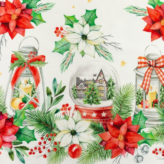Скатерть «Christmas red flowers»