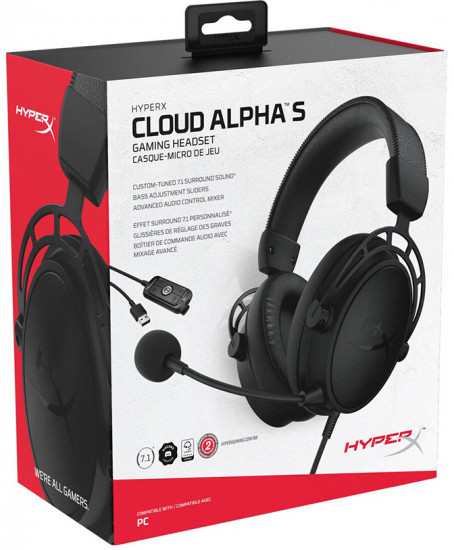 Наушники-гарнитура игровые HyperX Cloud Alpha S