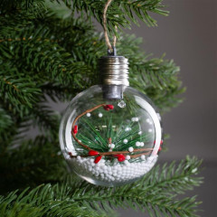 Шар ёлочный с подсветкой «Еловая ветка» - Фото 1