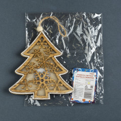 Подвеска световая «Елочка и снежинки» - Фото 2