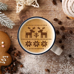 Трафарет для кофе «Вязаный узор» - Фото 1