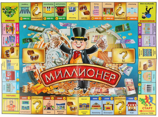 Настольная бизнес-игра «Миллионер с монетами»