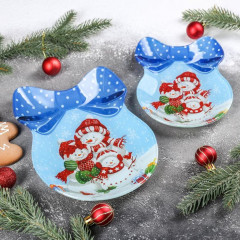 Набор сервировочных блюд «Семья снеговиков» - Фото 1