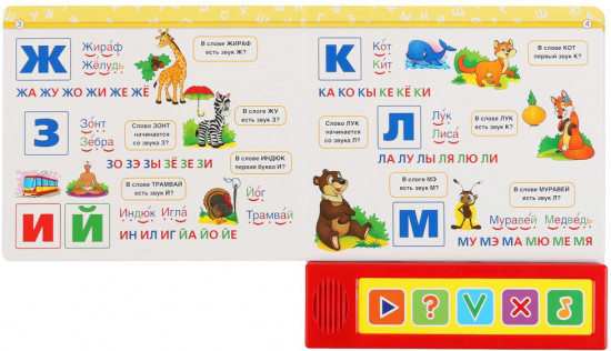 Азбука. 5 звуковых кнопок