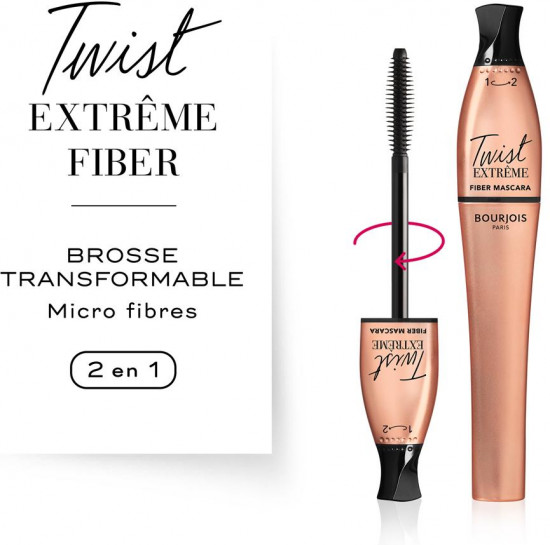 Тушь для ресниц «Twist Extreme Fiber», оттенок 24 Черный