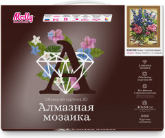 Алмазная мозаика 3D «Пионы с колокольчиками» - Фото 1