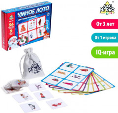 Игра настольная «Умное лото. Новогодние половинки» - Фото 1